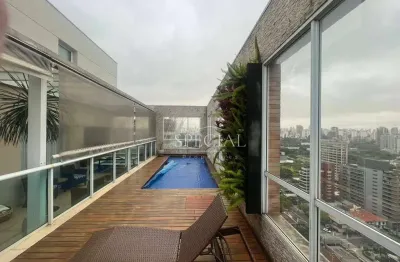 448 m², 4 suítes, 8 vagas – Cobertura com lazer privativo e vista panorâmica em Moema Pássaros