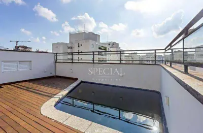 Cobertura duplex à venda em moema pássaros pronta para morar. 235m², 2 suites, 3 vgs, lazer privativo