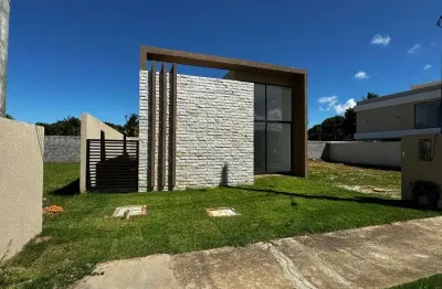 Casa térrea 3/4 com 2 suites condomínio vila florença em abrantes, camacari - ba