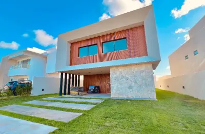 Cód. 238 alphaville litoral norte 2 casa 4 suítes com pé direito duplo