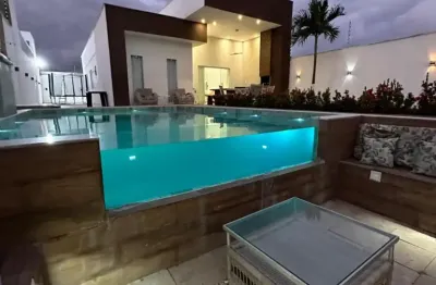 Cód. 8014 arembepe casa com 3/4 sendo um suíte e piscina privativa