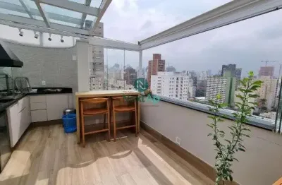Pinheiros – cobertura duplex de 100m² com 2 dormitórios, 1 suíte, 2 banheiros e 1 vaga de garagem