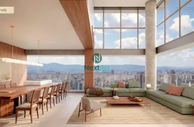 Apartamento à venda com pé direito duplo, 205 m², 4 suítes e quarto de serviço na vila madalena são pauo - sp