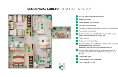 Apartamento com 1 quarto à venda na Avenida Rosalvo Marques Bonfim, S/N, Jardim Maria Celina, Londrina