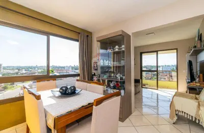 Apartamento mobiliado com dois dormitórios, sacada e churrasqueira