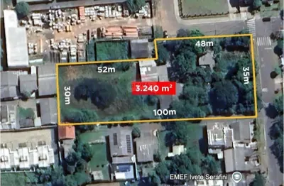 Ampla área de esquina com 3.240m²,  próximo à empresa prometeon, no parque dos anjos, em gravataí