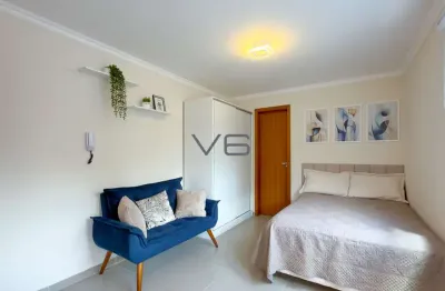 Apartamento Studio  com 23m² privativos, 1 vaga de garagem, no Santa Cândida, Curitiba - PR.