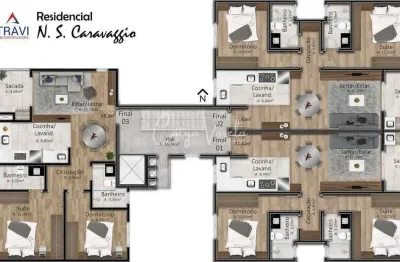 Apartamento com 3 quartos à venda na Rua Emma Vedana Palhosa, 111, Santa Catarina, Caxias do Sul