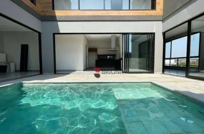 Sobrado alto padrão, com 307m², 4 quartos/suítes, à venda no condomínio terras de siena em ribeirão preto/sp i imobiliária brioni imóveis