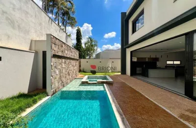 Casa sobrado alto padrão, com 353m², 4 quartos/suíte à venda em condomínio alphaville, em ribeirão preto i imobiliária brioni imóveis