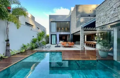 Casa alto padrão à venda com 370 m², 4 quartos/suítes em condomínio alphaville 3, em ribeirão preto/sp i imobiliária i brioni imóveis