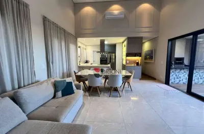 Casa térrea com mezanino, alto padrão com 237m², 3 quartos suites à venda no condomínio quinta dos ventos, em ribeirão preto/sp i imobiliária brioni