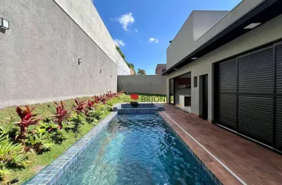 Casa alto padrão com 266m², 4 quartos à venda no condomínio alphaville 3 em ribeirão preto/sp i imobiliária brioni imóveis