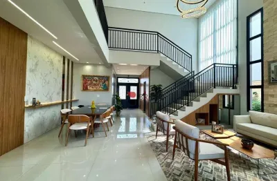 Casa alto padrão com 5 quartos(suites) no condomínio alphaville ribeirão preto i imobiliária em ribeirão preto
