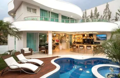 Sobrado alto padrão com 349m², 3 quartos/suítes à venda no condomínio alphaville 3 em ribeirão preto/sp i imobiliária brioni imóveis