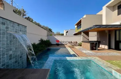 Casa alto padrão com 269m², 3 quartos/suítes à venda no condomínio alto do castelo 1 em ribeirão preto/sp i imobiliária brioni imóveis