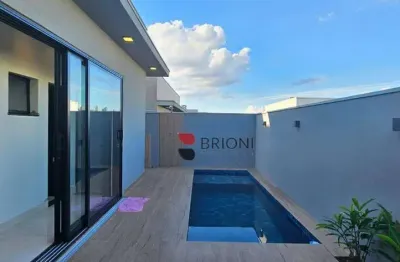 Casa térrea alto padrão com 150m², 3 suítes, à venda no condomínio san marco, brioni imóveis, ribeirão preto