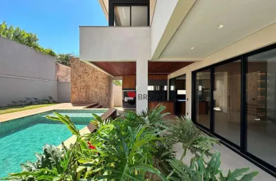 Casa sobrado de alto padrão com 364 m², 3 quartos à venda no condomínio alphaville 2 em ribeirão preto/sp i imobiliária brioni imóveis