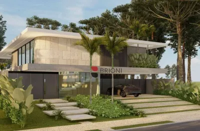 Casa sobrado de alto padrão com 530 m², 4 quartos à venda no condomínio borda do parque em ribeirão preto/sp i imobiliária brioni imóveis