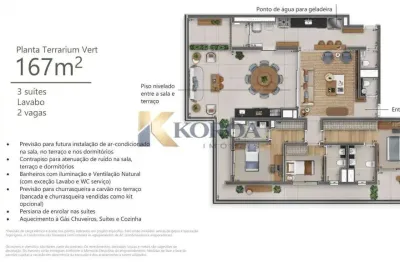 TERRARIUM PERDIZES - Apartamento 167m² 3 Suítes e 2 ou 3 Vagas - Perdizes