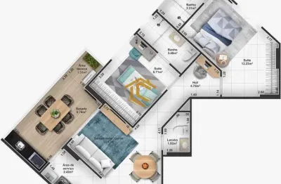 Apartamento com 2 dorms, guilhermina, praia grande - r$ 602 mil, cod: 9346