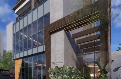 Studio moderno no Stay Moema, totalmente mobiliado e equipado em alto padrão, ideal para investimento.