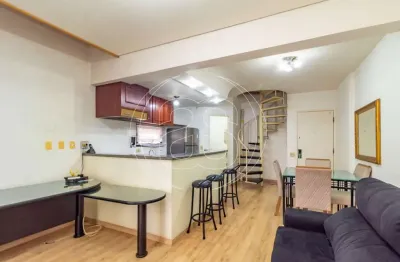 Apartamento à venda mobiliado - moema indios, duplex, 51m², 1 dormitório, 1 vaga