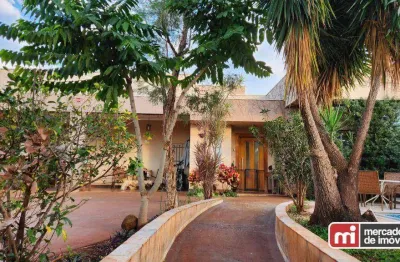 Casa térrea na City Ribeirão, construção 223 m², terreno 528,00 m², 3 suítes, sendo 2 com closet, sala de 2 ambientes integrada à cozinha, escritório.