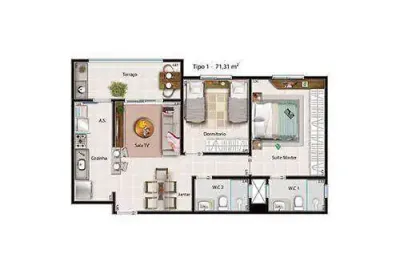 Apartamento 2 dormitórios à venda, 71 m² por r$ 365.000 - bonfim paulista - ribeirão preto/sp
