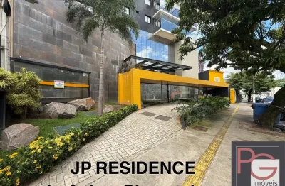 Jp residence, alugo lindo apto mobiliado, novo, 1ª locação, 1 suíte, living c/ ampla sacada c/ reiki