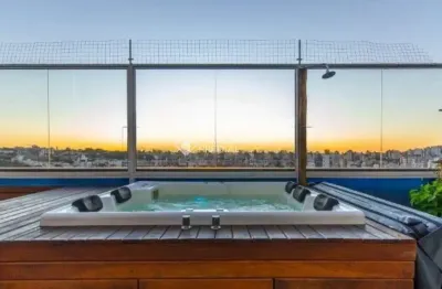 Cobertura com 1 quarto à venda na rua cervantes, 97, jardim botânico, porto alegre, 137 m2 por r$ 990.000