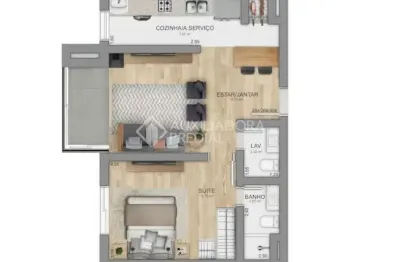 Apartamento com 1 quarto à venda na joao pessoa, 135, centro, canela, 56 m2 por r$ 579.000