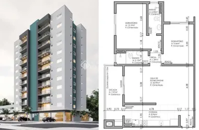 Apartamento com 2 quartos à venda na rua ruy barbosa, 168, centro, estância velha, 80 m2 por r$ 450.000