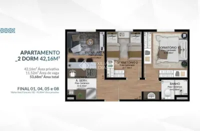 Apartamento com 2 quartos à venda na aristides lobo, 157, ipiranga, sapucaia do sul, 42 m2 por r$ 212.236