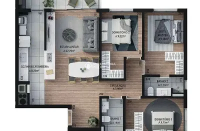 Apartamento com 3 quartos à venda na rua são josé, 343, são josé, são leopoldo, 88 m2 por r$ 900.185