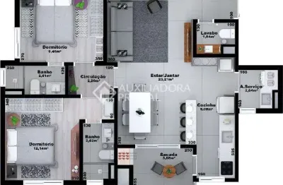 Apartamento com 2 quartos à venda na rua flores da cunha, 299, centro, são leopoldo, 82 m2 por r$ 750.000