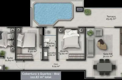 Cobertura com 3 quartos à venda na rua capitão romualdo de barros, 583, carvoeira, florianópolis, 112 m2 por r$ 1.355.000