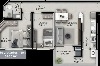 Apartamento com 2 quartos à venda na rua capitão romualdo de barros, 583, carvoeira, florianópolis por r$ 635.000