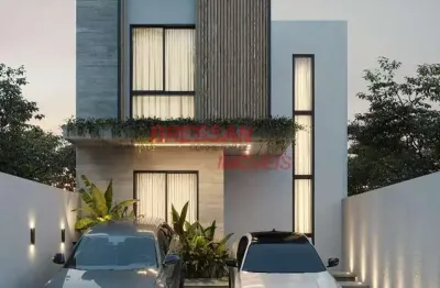 Sobrado com três suítes sala cozinha sala de janta lavanderia e lavabo