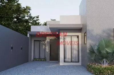 Casa nova dois quartos com frente 6.30 por 25 mts no florais do paraná