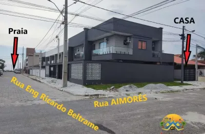 Casa nova mobiliada à venda 100 metros da praia, pontal do paraná/pr r$550mil