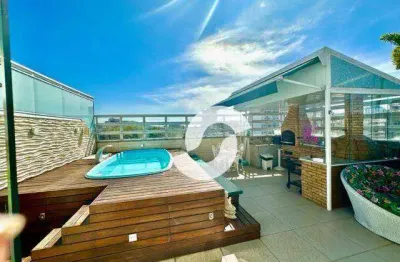 Cobertura com 3 dormitórios à venda, 250 m² por r$ 1.600.000,00 - ingá - niterói/rj