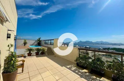 Você não vai achar nada igual! cobertura linear de 3 dormitórios e 2 vagas em prédio novo - centro - niterói/rj