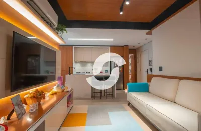 Belíssimo apartamento com 2 dormitórios à venda, 78 m² - porteira fechada, projeto assinado, ponto, ponto! - por r$ 1.099.000,00 - icaraí - niterói/rj