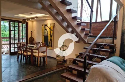 Casa com 3 dormitórios 2 suítes vista livre para floresta à venda, 263 m² por r$ 490.000 - sape - niterói/rj