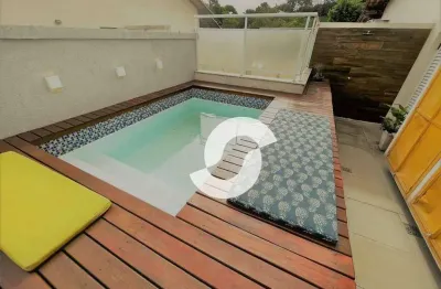 Cobertura com 2 dormitórios à venda, 134 m² por r$ 590.000,00 - maria paula - são gonçalo/rj