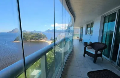 Apartamento com 4 dormitórios à venda, 190 m² por r$ 2.990.000,00 - boa viagem - niterói/rj