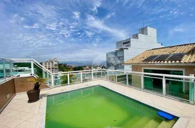 Cobertura no Ingá á venda, varanda, 3 quartos, 1 suíte, dependência completa, piscina, 3 vagas