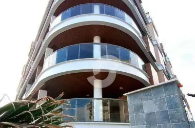 Apartamento frente mar com piscina na varanda gourmet com 3 dormitórios à venda, 181 m² por r$ 2.990.000 - piratininga - niterói/rj