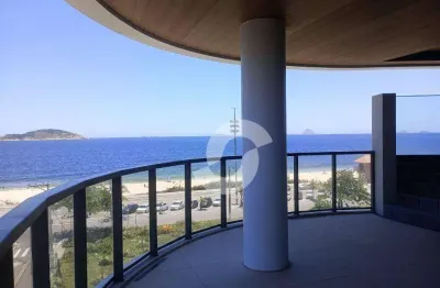 Apartamento frente mar com piscina na varanda gourmet com 3 dormitórios à venda, 181 m² por r$ 2.990.000 - piratininga - niterói/rj